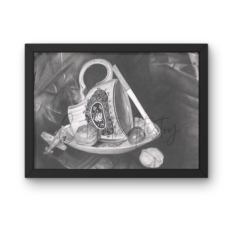 Monochrome atmospheric charcoal drawing titled Morning by Cutsforth Artistry